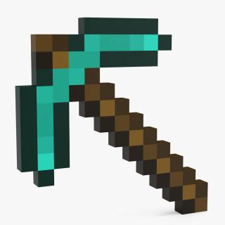 3D model Minecraft Diamond Pickaxe