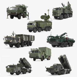 3D Russian Missile Systems Rigged Collection 5 model