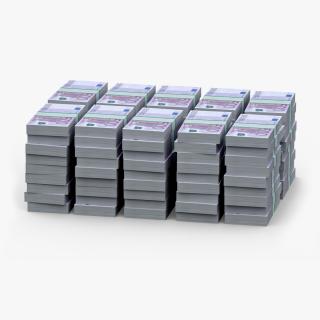 3D Stacked 500 Euro Currency Packs