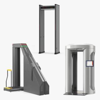 3D Full Body Airport Security Scanners Collection