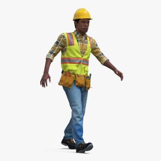 Construction Worker Fur Rigged 2 3D