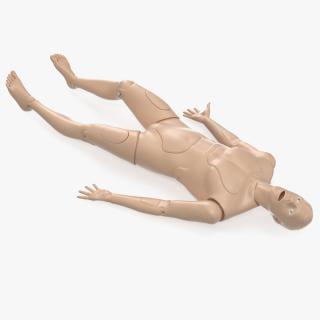 CPR First Aid Training Manikin Laying Pose 3D