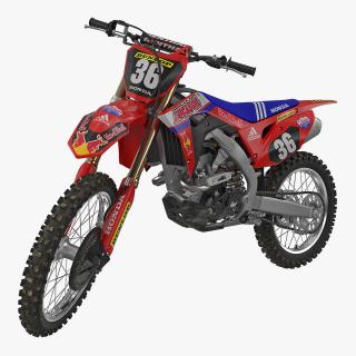 3D model Motocross Bike Honda CRF250R 2018 Rigged