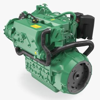 3D model Marine Diesel Engine