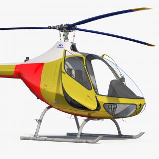 3D Light Helicopter Generic Rigged