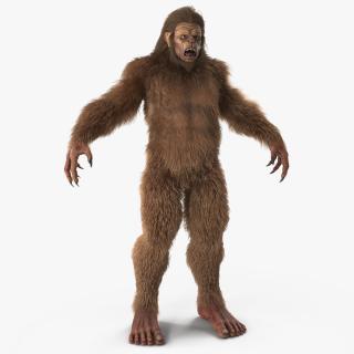 3D model Sasquatch Rigged Fur