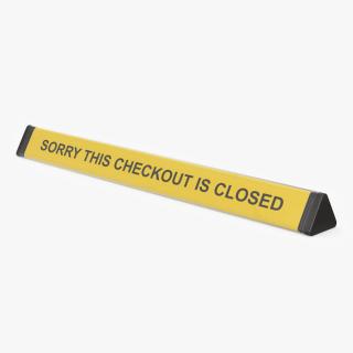 Triangular Checkout Divider Yellow 3D model