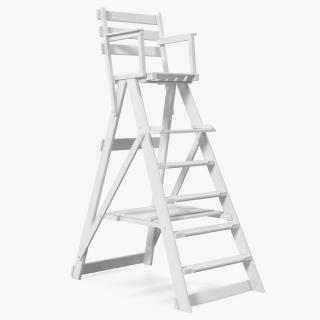 3D model Tennis Umpire Chair White