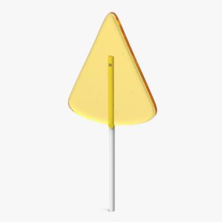 Triangle Form Yellow Lollipop for 3D Print 3D