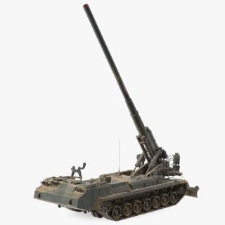 3D model 2S7 Pion Heavy Artillery Armed Position Dirty