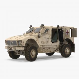 3D Oshkosh M-ATV Medical Vehicle Rigged