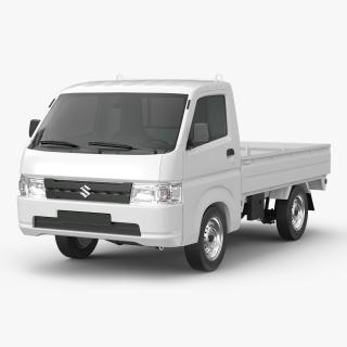 3D White Carry Truck by Suzuki Simplified model