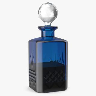 3D Blue Crystal Whisky Decanter model