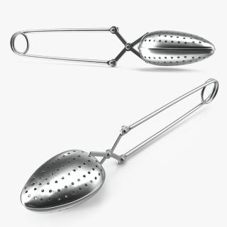 3D Stainless Steel Tea Infuser Spoon model