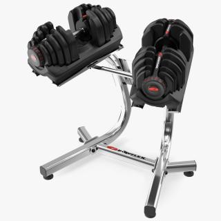 Bowflex SelectTech Dumbbell with Stand Set 3D