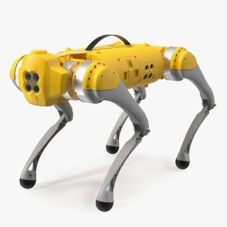 3D Bionic Dog Robot Yellow model