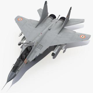 MiG 29 KUB Tandem Aircraft Indian with Armament 3D