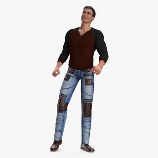 Man in Urban Style Clothing Rigged 3D model