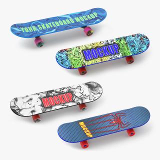 Mockup Classic Skateboards Collection 3 3D model