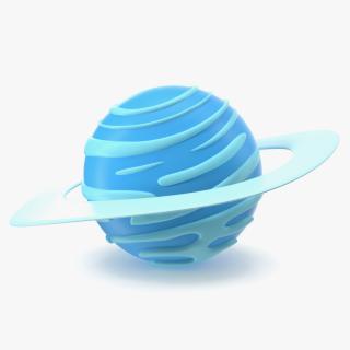 3D Cartoon Planet Uranus