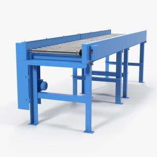 3D model Motorised Roller Conveyor Belt