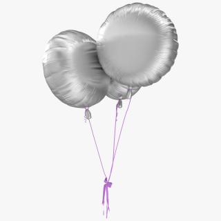 3D Party Helium Balloons Chrome model