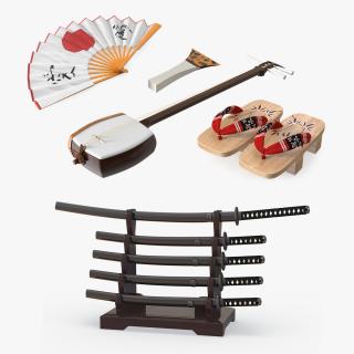 3D model Traditional Japanese Accessories Collection 2