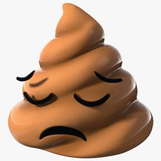 Disappointed Face Poop Emoji Smile 3D model