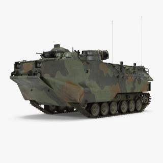 3D model Landing Tracked Vehicle AAV-P7