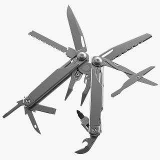 3D Multitool Silver Rigged model