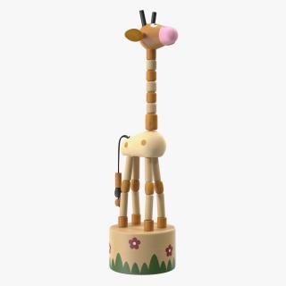 3D Push Puppet Toy Giraffe model