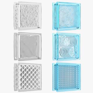 3D model Glass Blocks Collection 3