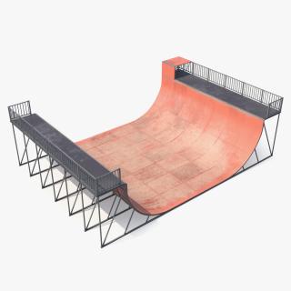 3D Action Sports Half Pipe model