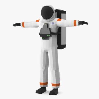 3D model Astronaut Low Poly Rigged