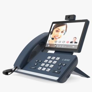 Smart Video IP Phone Matrix Blue Lights On 3D