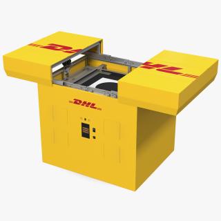 3D DHL Express Delivery Drone Station Rigged