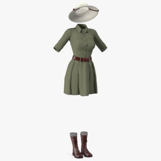 Woman Explorer Costume 3D