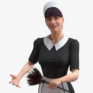 Housekeeping Maid Rigged 3D model