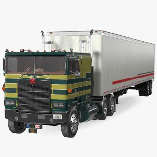 Marmon Truck With Semi Trailer Rigged 3D