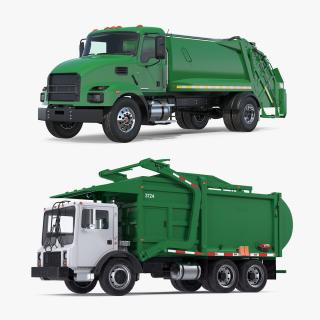 3D Trash Trucks Collection model