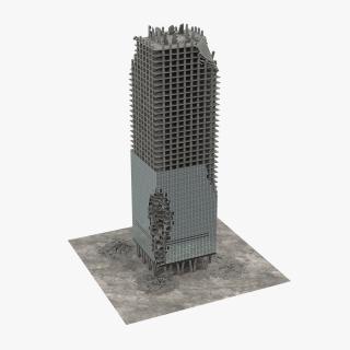 3D model Destroyed Skyscraper