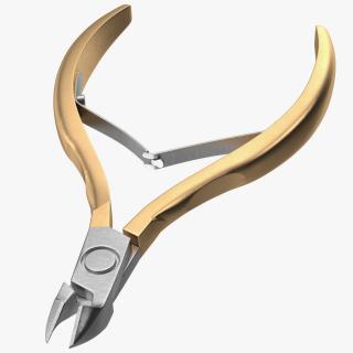 Cuticle Nipper Gold 3D model