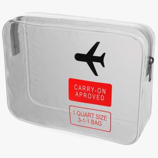 3D TSA Approved Clear Travel Cosmetic Bag model