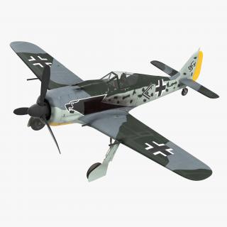 3D model German WWII Fighter Aircraft FW 190