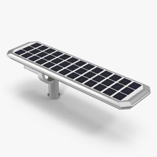 3D LED Street Light with Solar Panel model