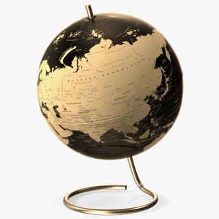 World Globe Metallic Bronze 3D