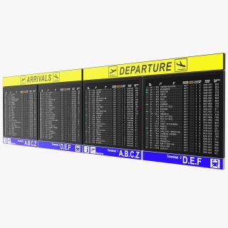 Airport Timetable Arrivals and Departures Board 3D