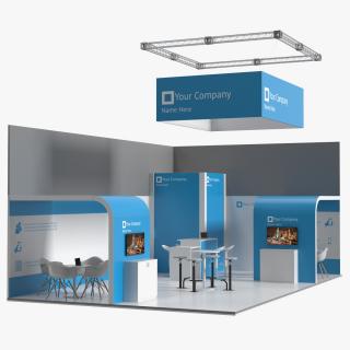 3D Exhibition Stand Blue