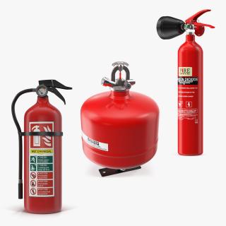 3D Fire Extinguisher Collection model