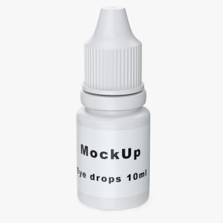 3D model Plastic Dropping Bottle 10ml Mockup